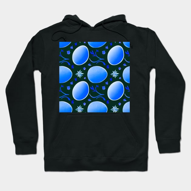 Easter eggs 2 wallpaper style (MD23Etr002b) Hoodie by Maikell Designs